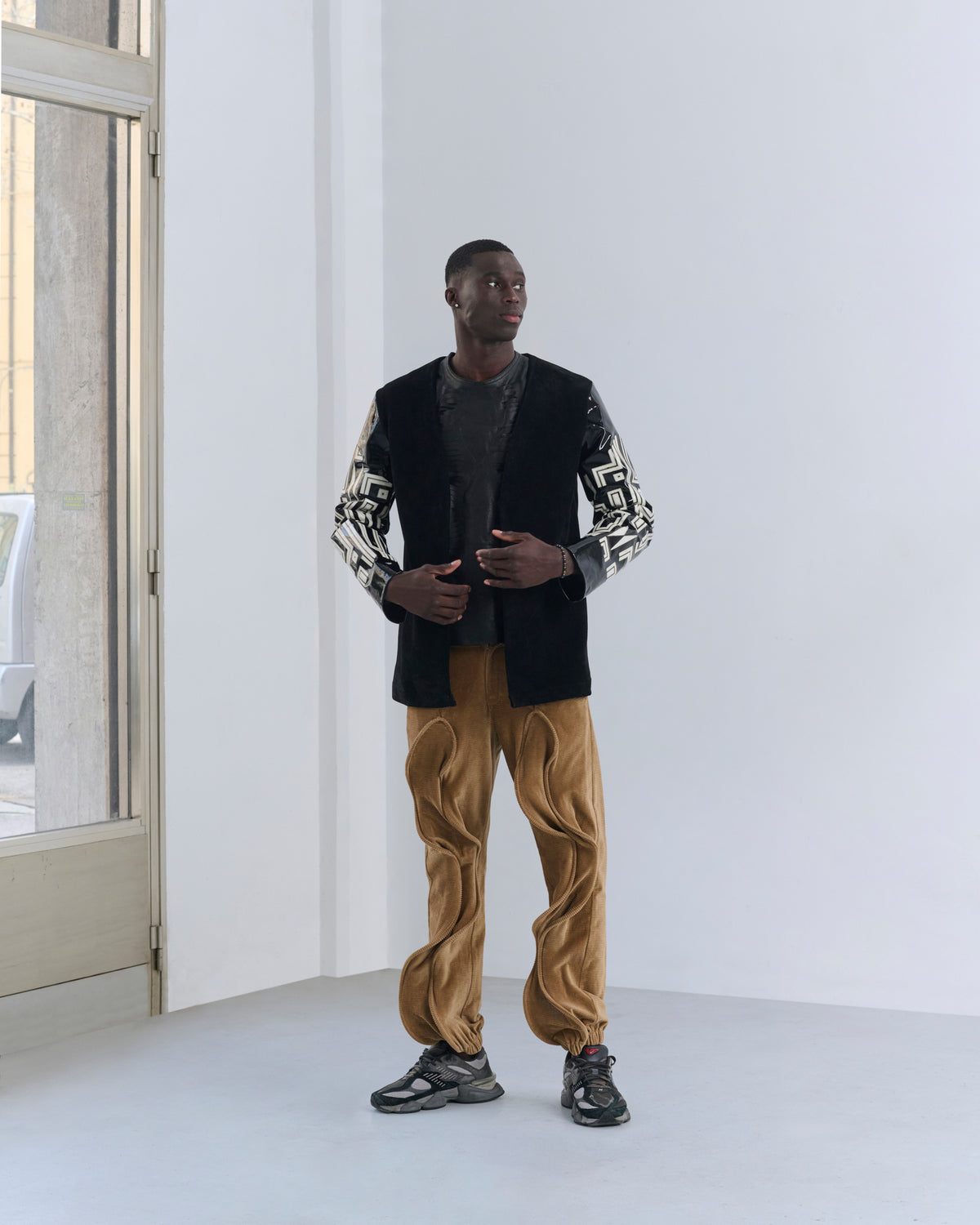 Giacca Kimono in Pelle