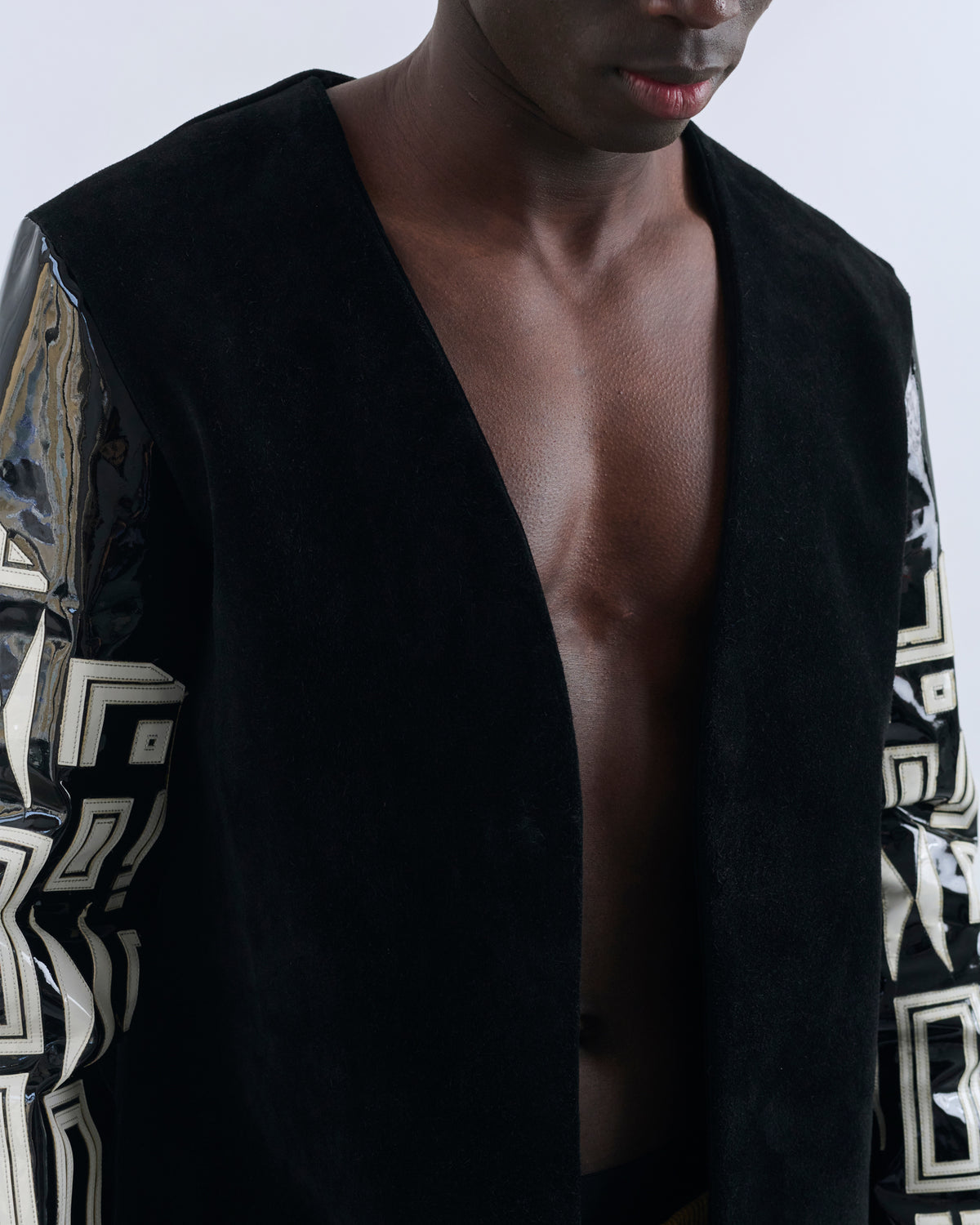 Giacca Kimono in Pelle