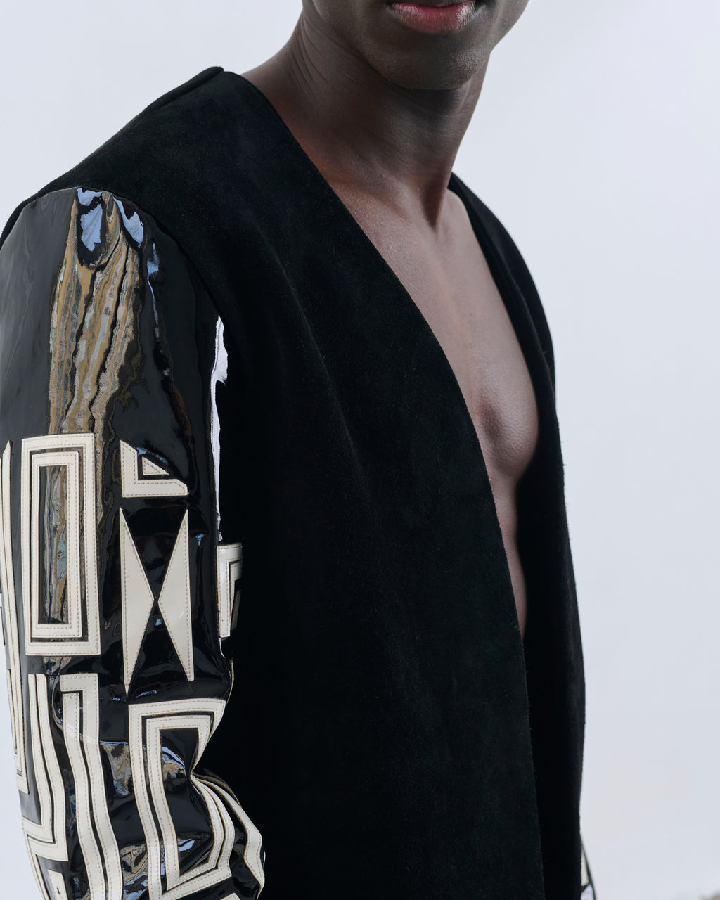 Giacca Kimono in Pelle