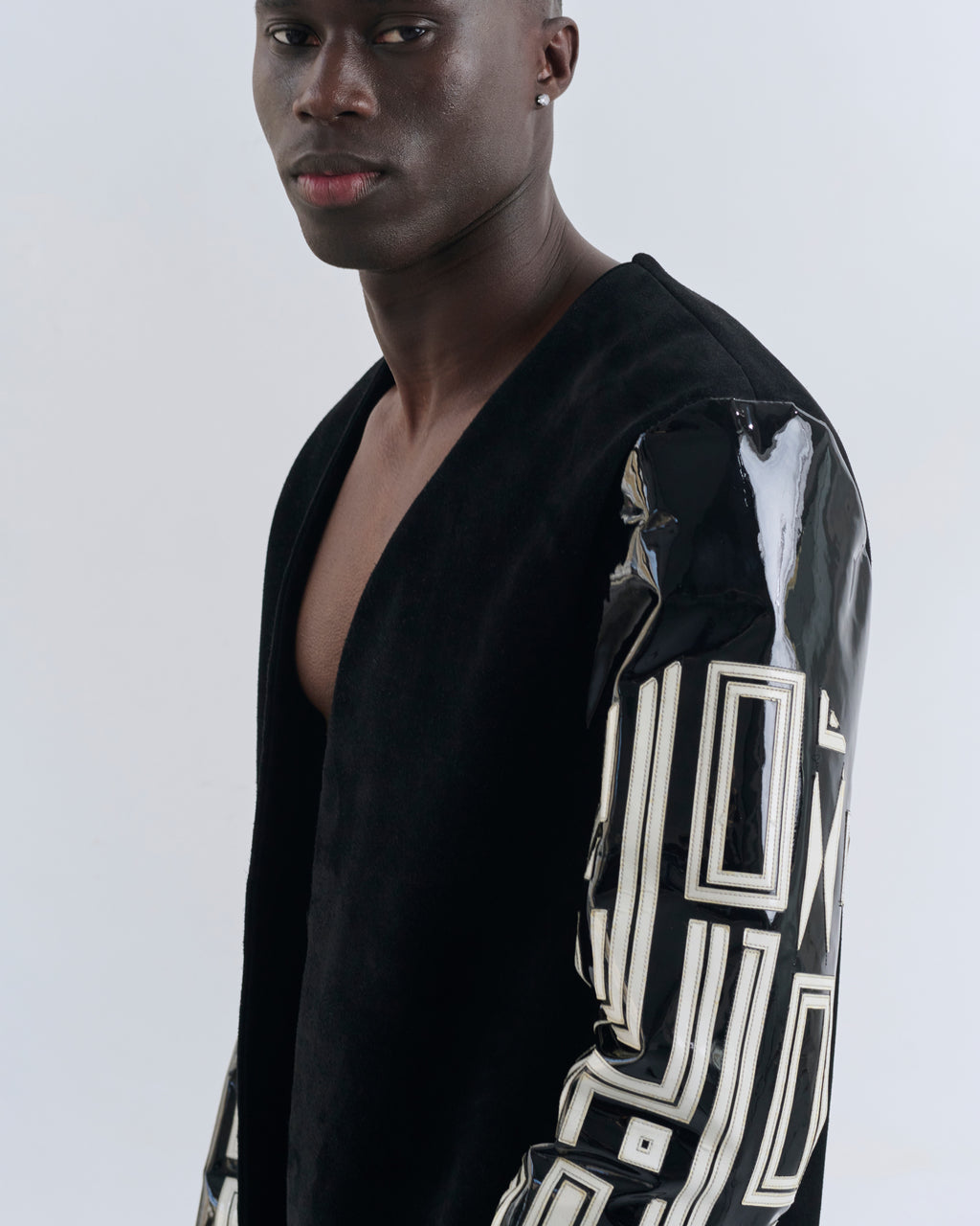 Giacca Kimono in Pelle
