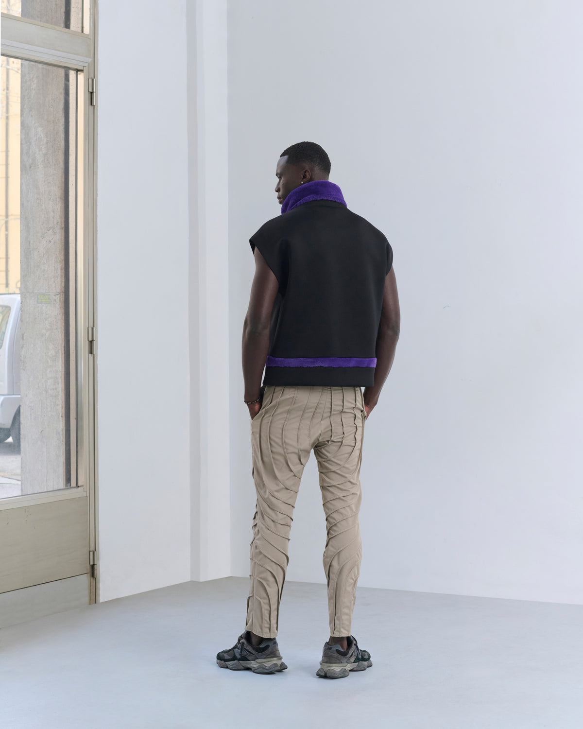 Pantalone Cargo con Impunture