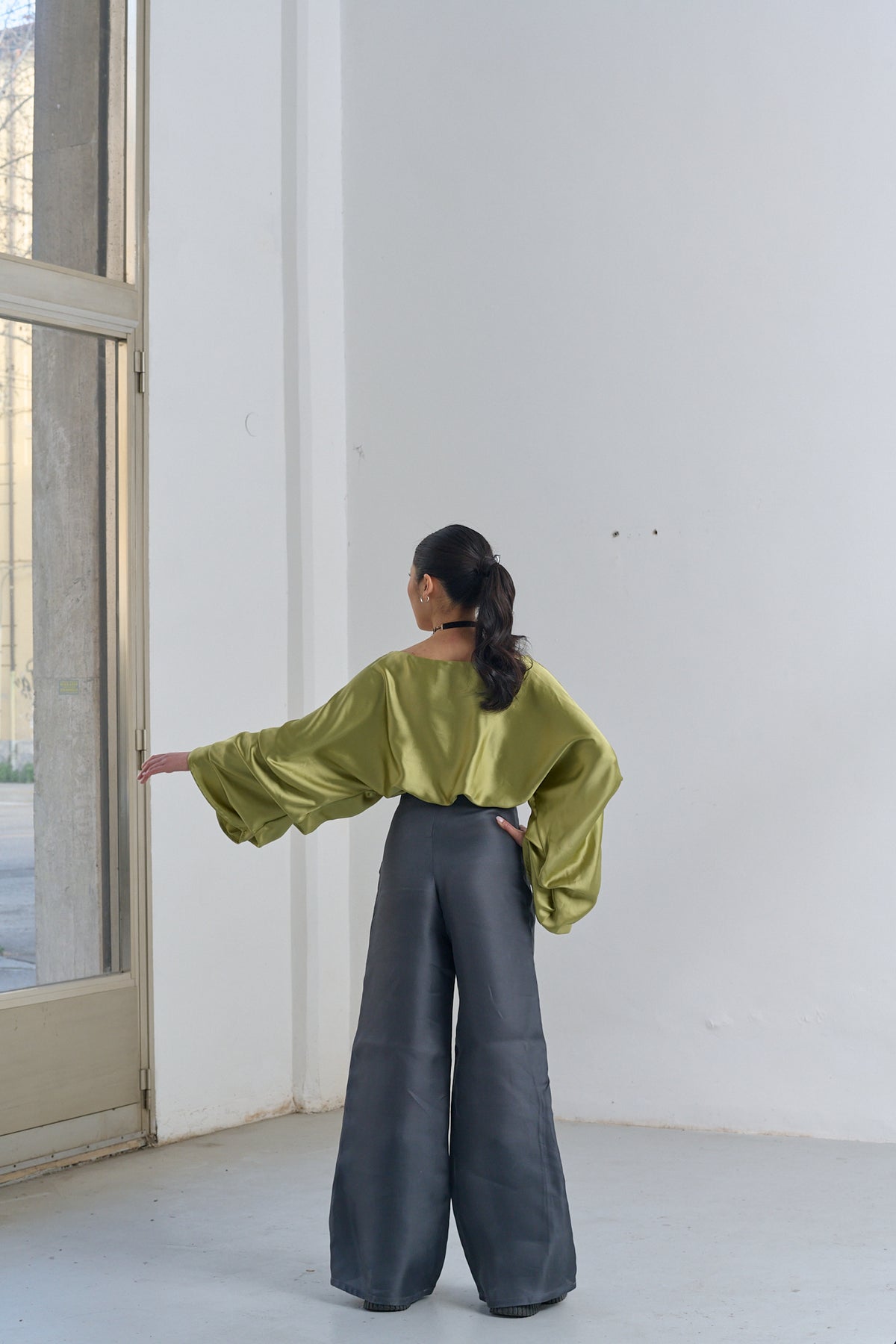 Top Drappeggio in Seta