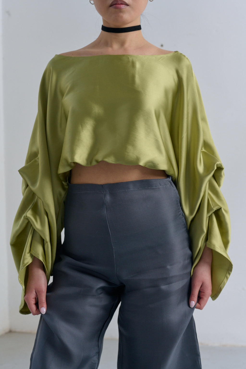 Top Drappeggio in Seta