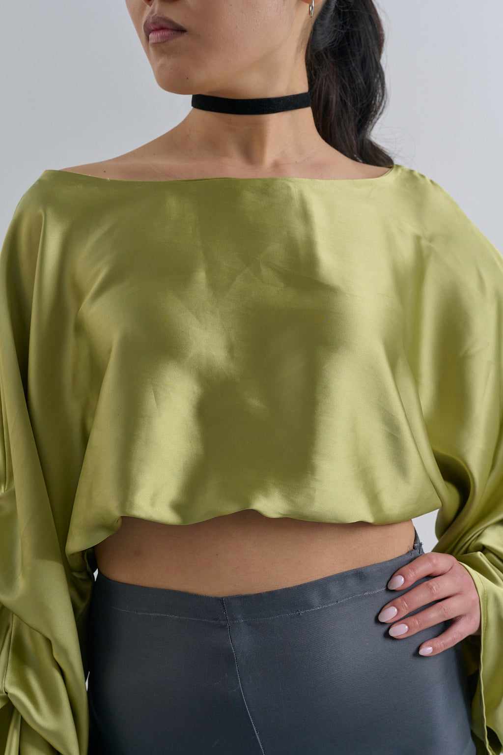 Top Drappeggio in Seta